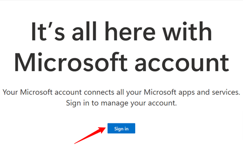 Sign in to microsoft